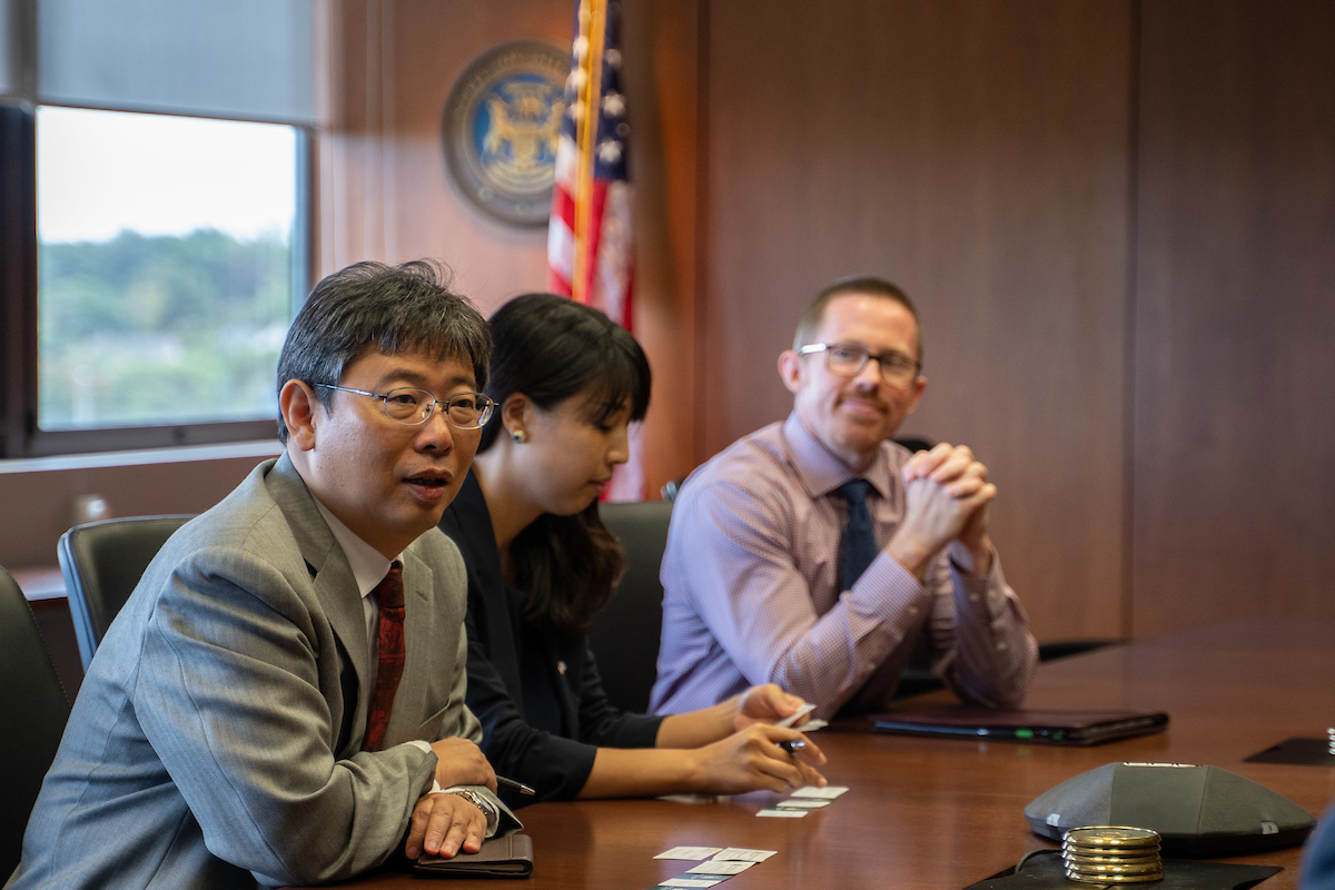 Consulate delegation with NMU professor Jim Marquardson