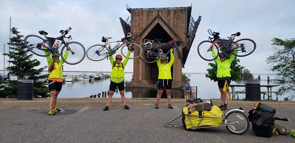 The foursome at the Ore Dock in Marquette