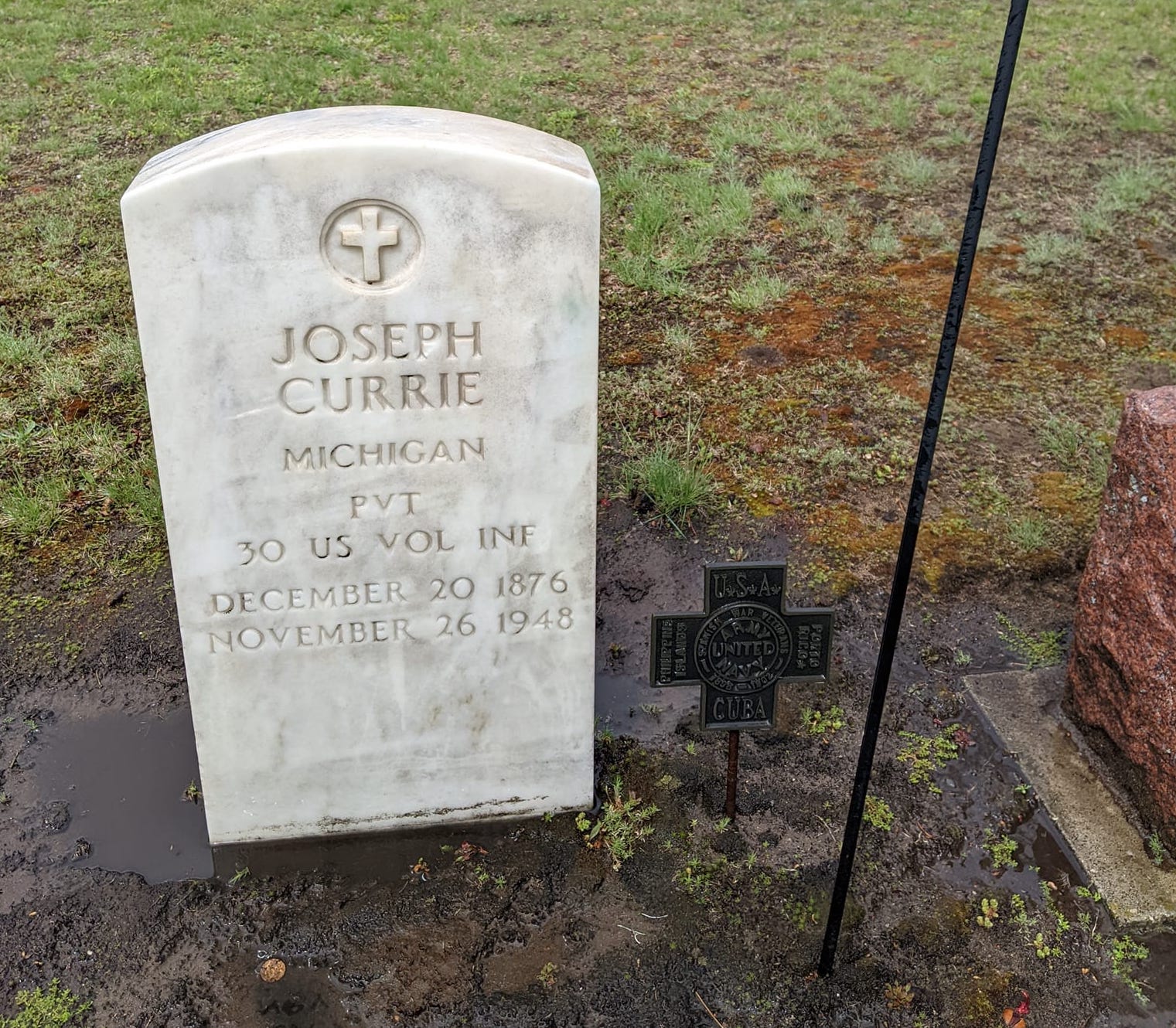 Closeup of a tombstone