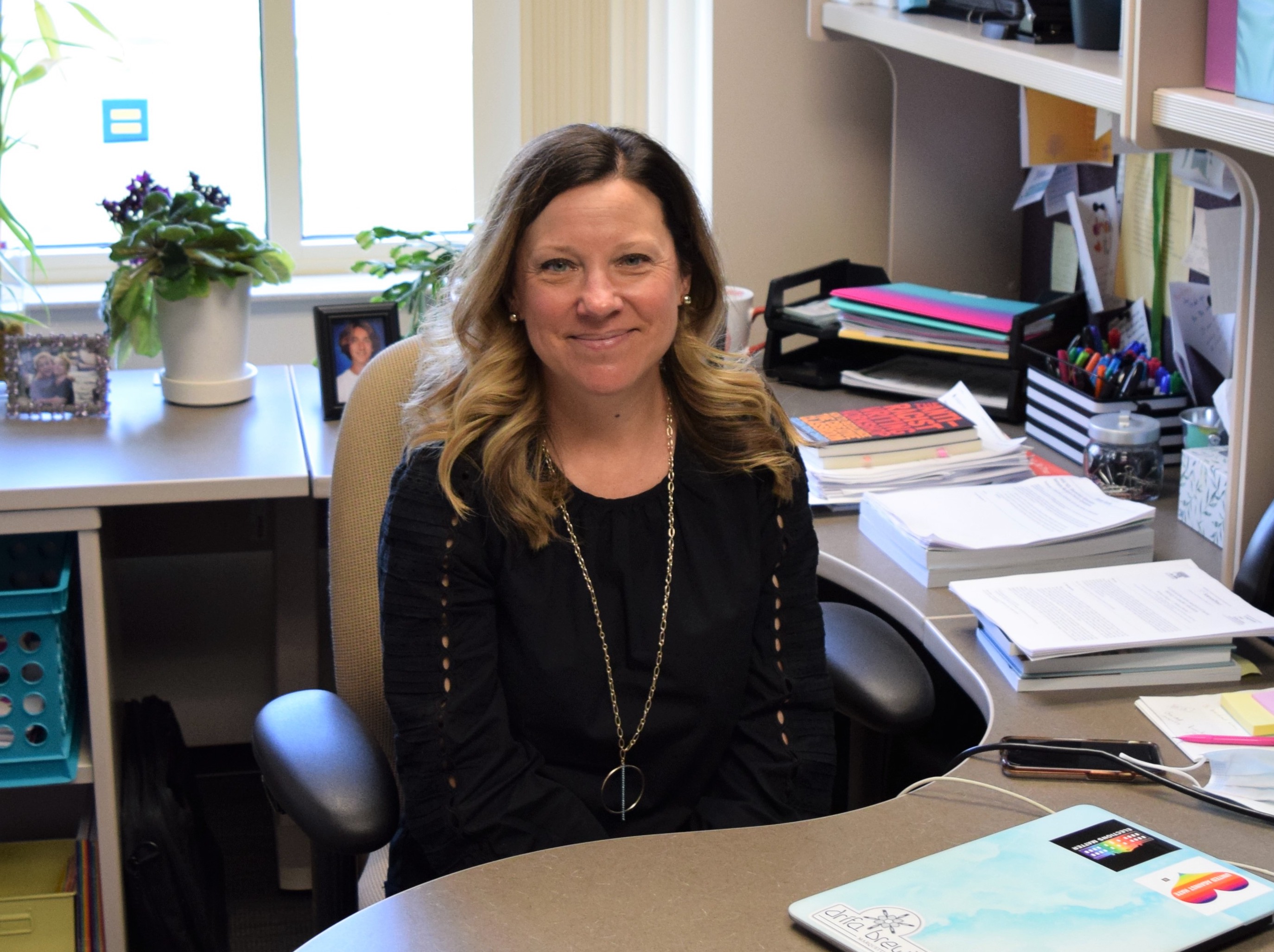 White in her NMU office