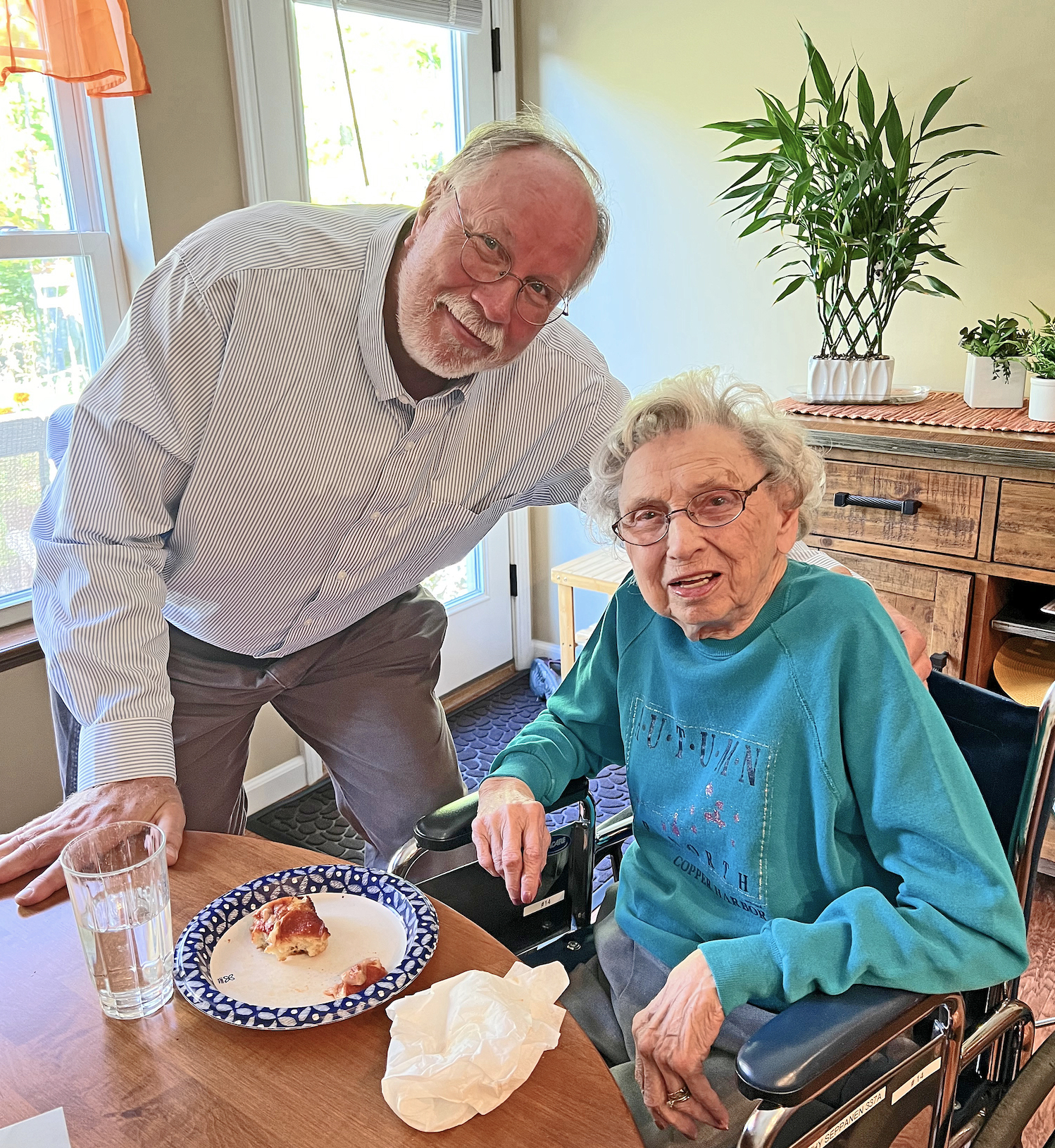 With his mother, Dorothy Seppanen, at her 96th birthday celebration.