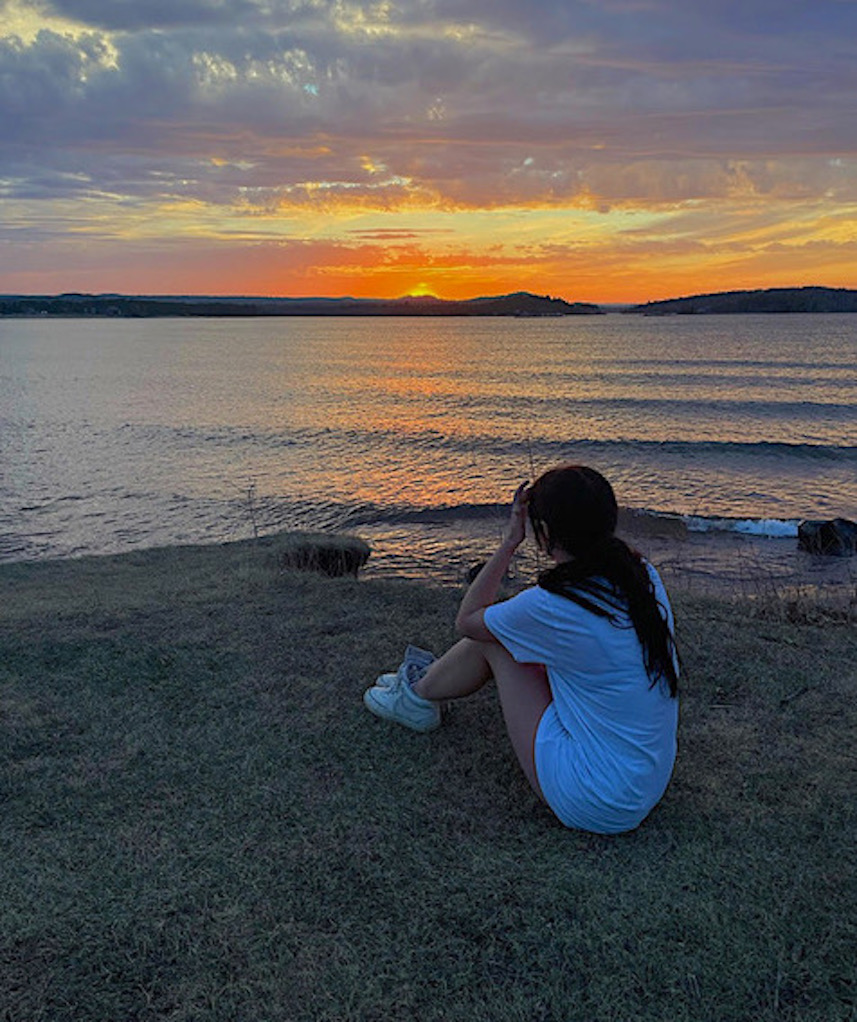 Pavlo enjoying a Superior sunset