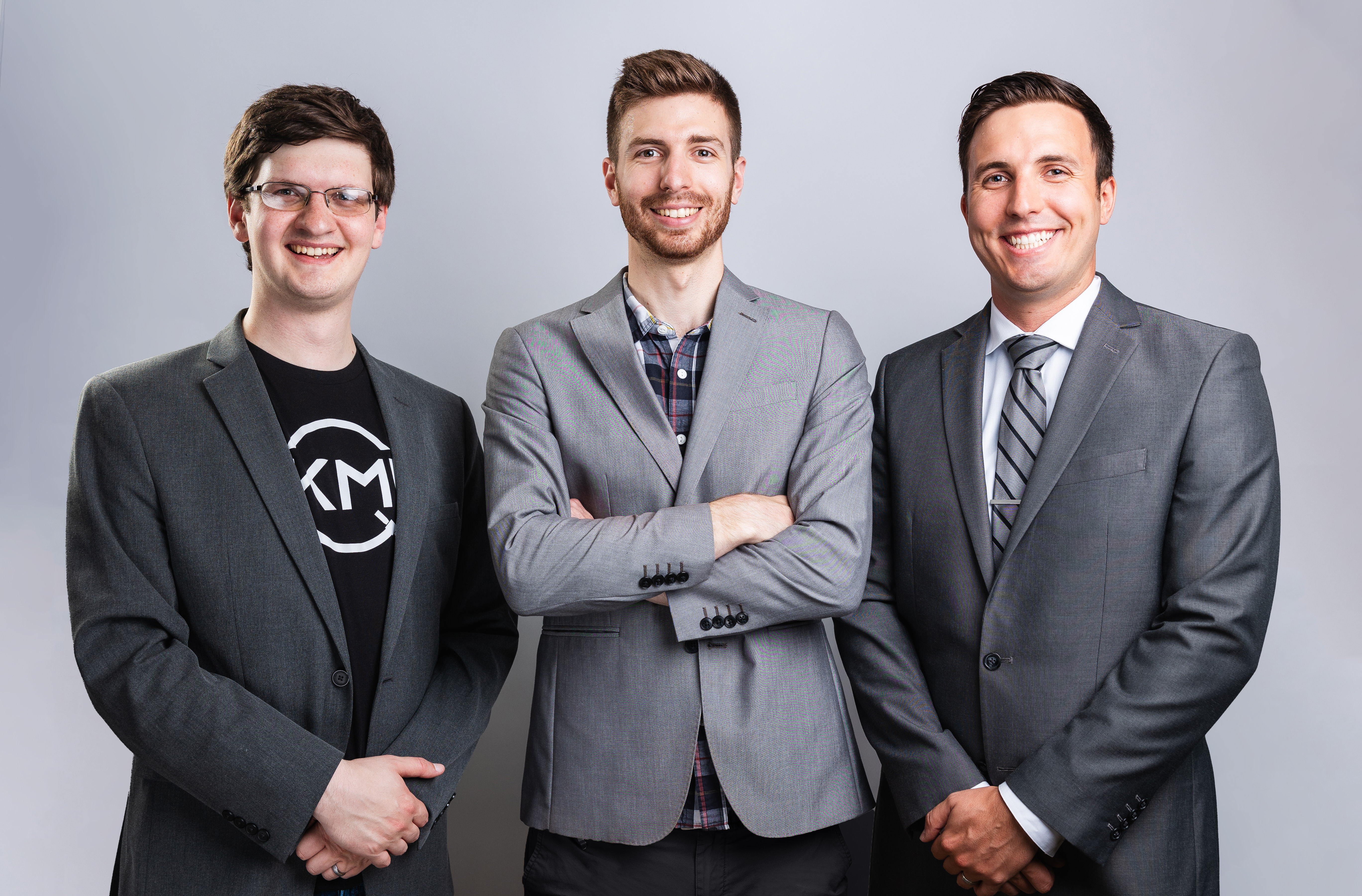 NMU alumni and KMI co-founders (from left) Adam Kall, Austin Morris and Troy Morris