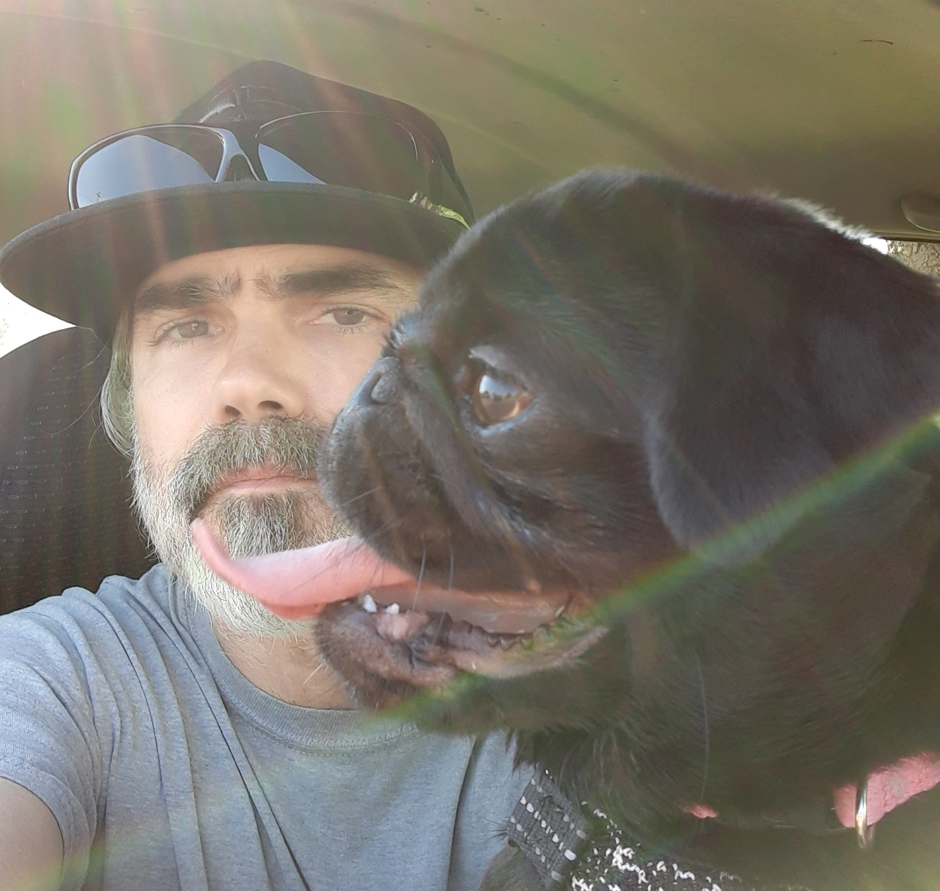 Koenig with his pug, Kiko