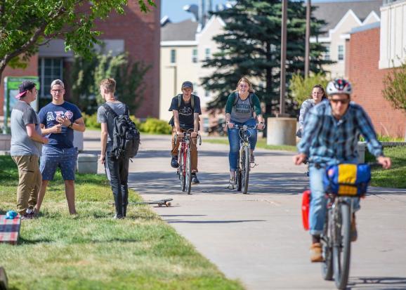 Students in the NMU academic mall