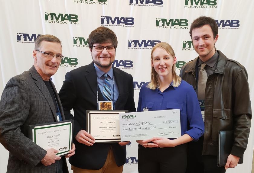 Attending the awards ceremony were (from left): Dwight Brady, Todd Rose, Sarah Jepson and Max Stevens.