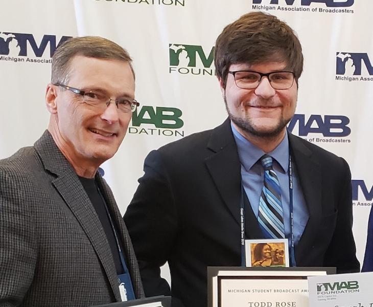 Dwight Brady and Todd Rose at the at the Great Lakes Media Conference in March.