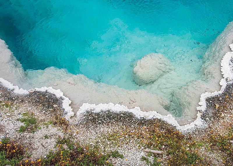 Garceau's "Thermal Edge of Black Pool at West Thumb" (from Powell Tribune story)