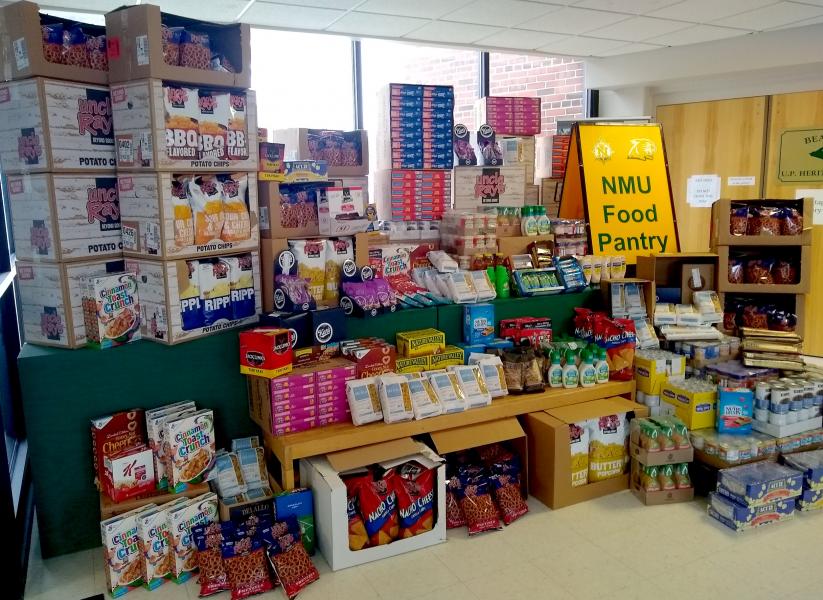 The freshly stocked NMU Food Pantry