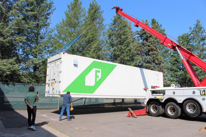 The container being delivered