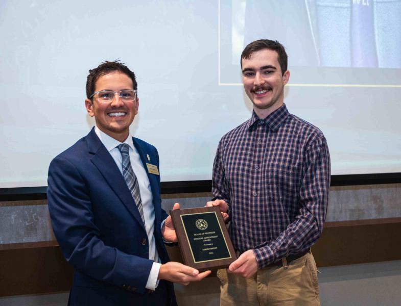 Lippert (right) with NMU Trustee and NMU Alumnus Jason Morgan