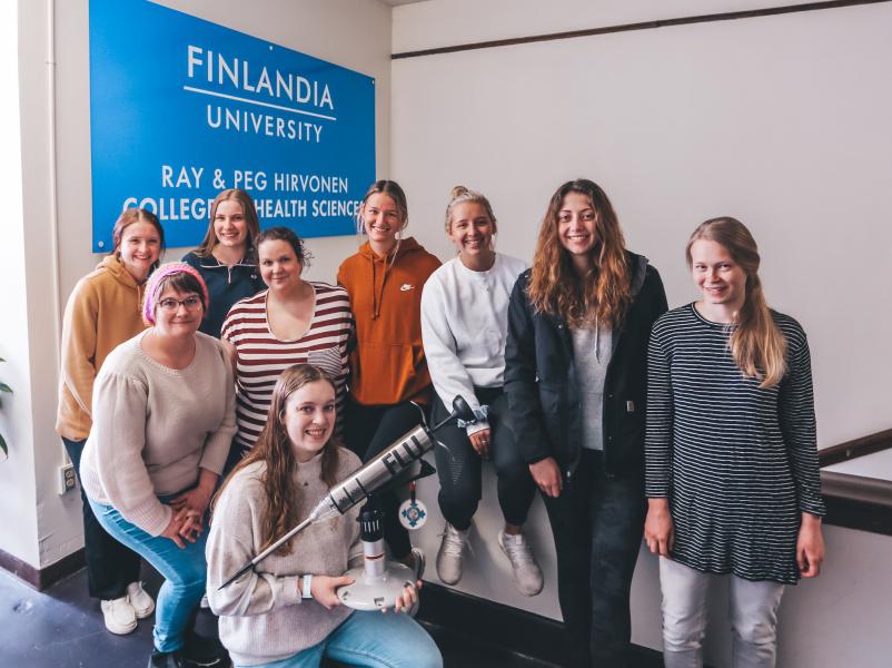 Finlandia students with the Fight the Flu trophy