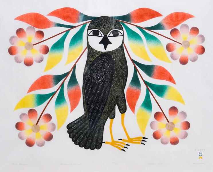 “Owl’s Bouquet,” 2007, by Kenojuak Ashevak (Inuk, 1927-2013)