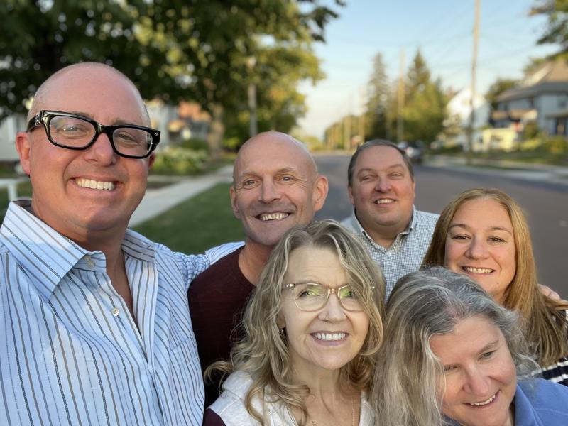 Friends (from left): Christian Johanneson, Bobby Jon Martonen, and Bob Myers Bottom: Lois Mart, Sandy Weaver, and Mary Myers