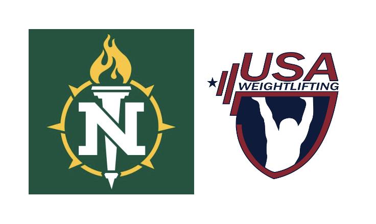 NMU and USA Weightlifting logos