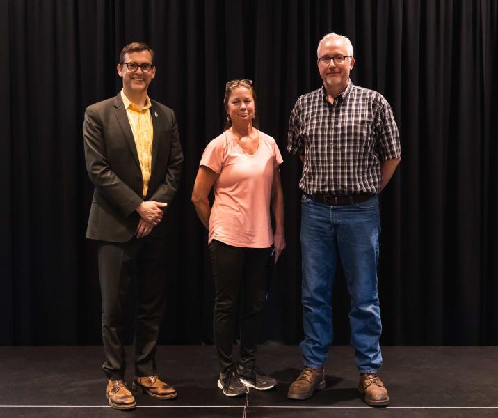 President Tessman with Lane and Marcott