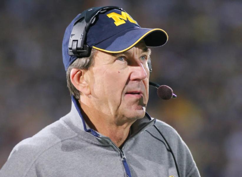 Lloyd Carr coaching the University of Michigan Wolverines