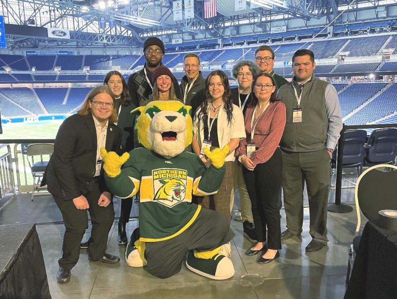 The NMU group at Little Caesars Arena