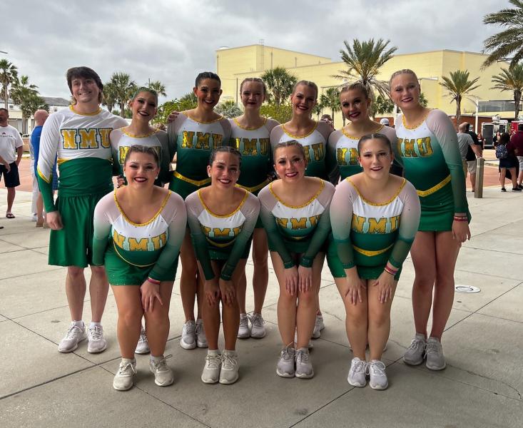 NMU Dance Team at nationals in Florida.