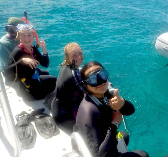 Students snorkeling