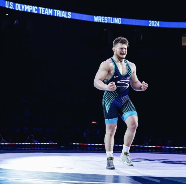 An emotional Jacobson after he defeated Spencer Woods (who formerly trained at NMU) in three rounds in the 87kg final: 8-2, 2-5 and 3-1 decisions. (Allie Grant Photography)