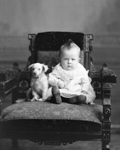 A child's portrait featured in the exhibition.