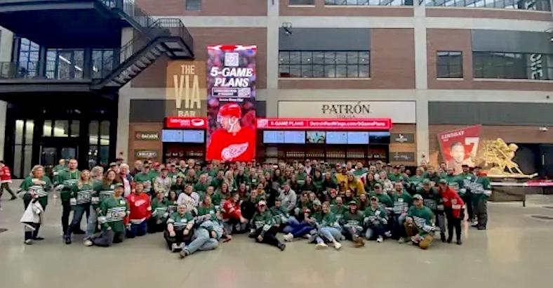 Photo from past NMU Night at a Red Wings game.