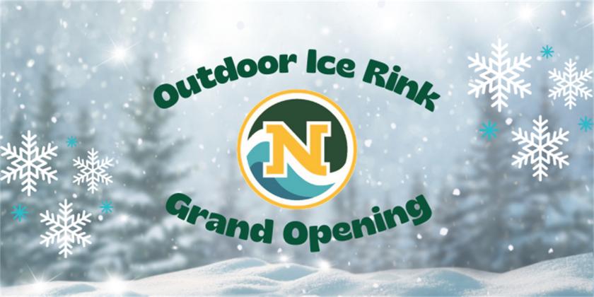 NMU outdoor ice rink grand opening graphic