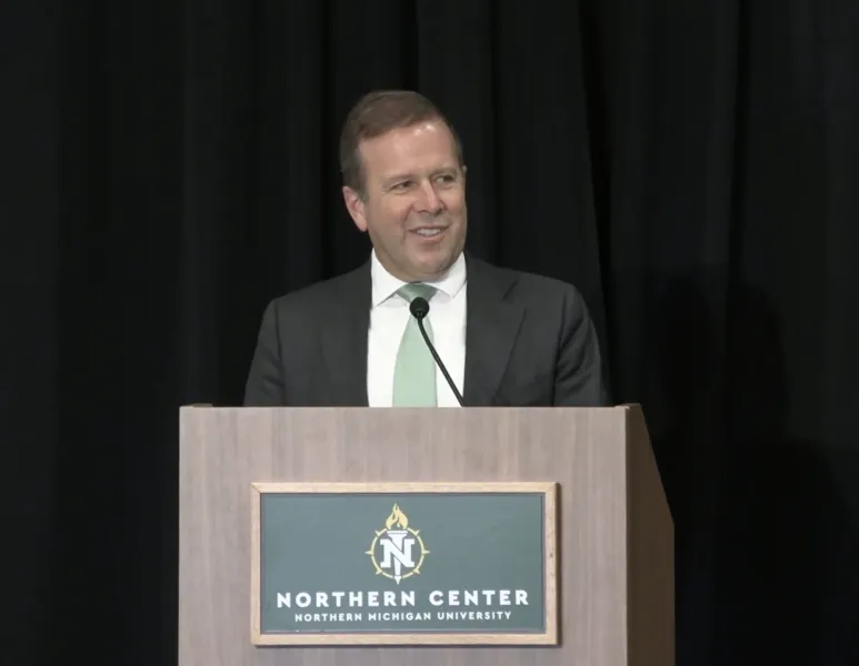 Interim President Gavin Leach at the forum.