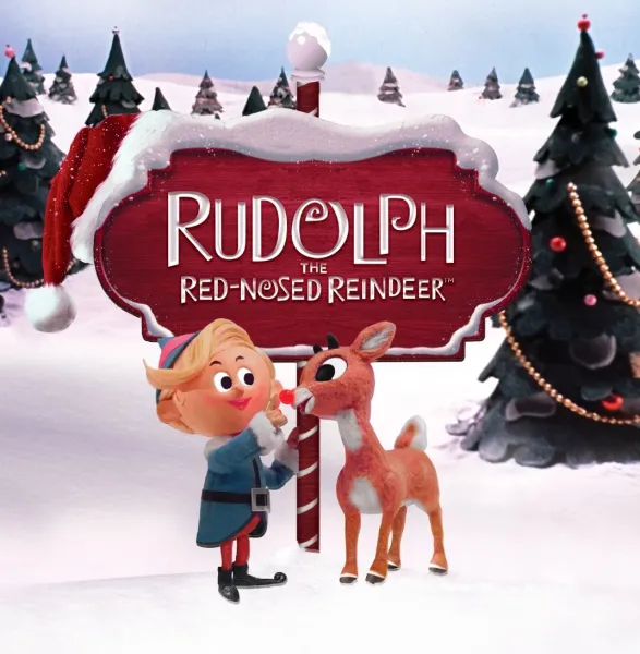 "Rudolph the Red-Nosed Reindeer" promotional graphic