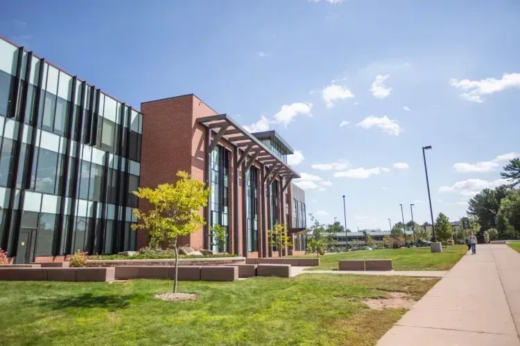 Jamrich Hall and academic mall stock photo