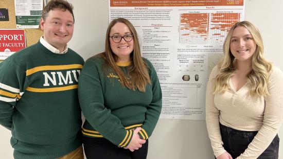 From left: Forrest Toegel, Cory Toegel and grad student Haillie McDonough