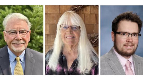 NMU 2025 Alumni Award Recipients (from left): Dr. Peter LaPine, Barbara Coleman and Ian Lewis
