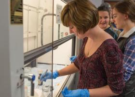 Students in the lab