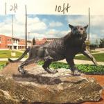 Image of a rendering of the new Wildcat Statue by Hanlon Sculpture Studios