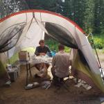 Rohde and Kraushaar in a tent