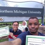 Bruno Amilcar (foreground) with other UGRAD students Josh Cahatol and Reem Hakeem