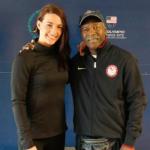 Boxer Mikaela Mayer and Coach Al Mitchell