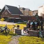 Biking on campus