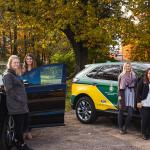 (From left): NMU students Hollie Koning, Vanessa Buyarski, Amy Edwards and Saby Higueros