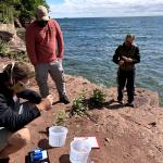 Participating teachers doing field studies in Marquette (Mitchell Klett photo)