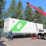 The container being delivered