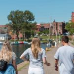 Students at Lower Harbor (NMU stock photo)