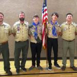 Al Salmi (far right) with other Eagle Scouts in the Salmi family (from left): Eagle Scouts Michael, Allen, Hutch, Ashton and Brad.