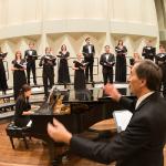 Bausano conducting the Chamber Singers (Miami University photo)