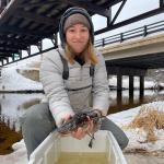 Alexis Pupo with a burbot