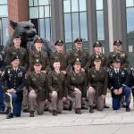 Front Row L to R: MSG Donald Clemons, 2LT Hollen, 2LT Cushman, 2LT Moody, 2LT Dickie, CPT Jake Krause, MAJ Cron; (Back row L to R):  SFC Joshua Jenkins, 2LT Teichman, 2LT St. John, 2LT Slade, 2LT Metzger, 2LT Berenz, MAJ Little.