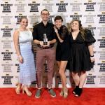 From left: Riley Owen, John Scheibe, Karina Johnson and Kasey Scheibe at the awards ceremony