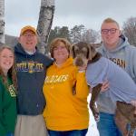 Toutant with his family