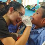 Sosa promoting oral health in Choluteca, Honduras.